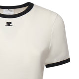 T-shirt in cotone con logo 125JTS017JS0203 B211 COURREGES 