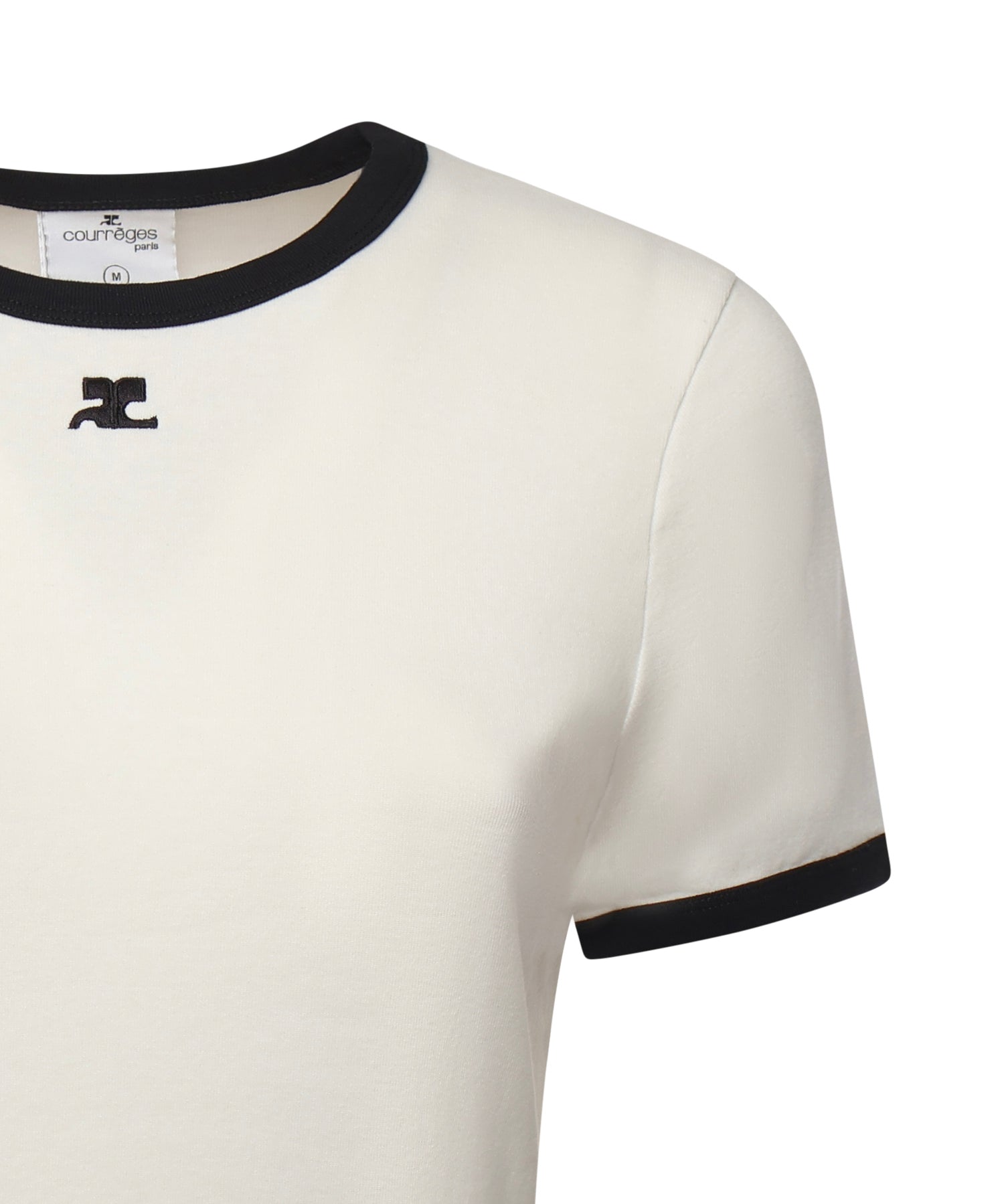 T-shirt in cotone con logo 125JTS017JS0203 B211 COURREGES 