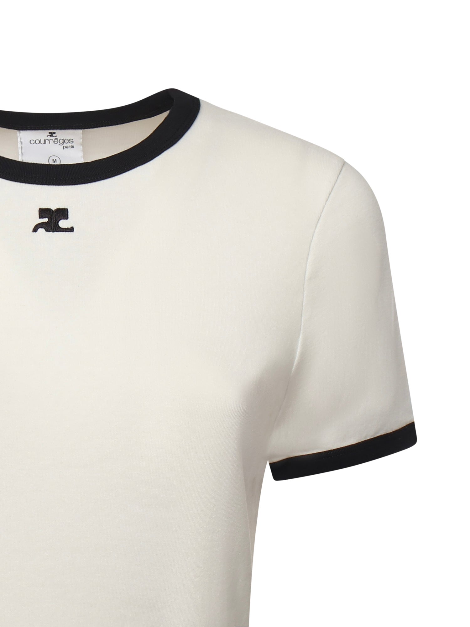 T-shirt in cotone con logo 125JTS017JS0203 B211 COURREGES 