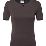 T-shirt in cotone con logo 125JTS017JS0203 B212 COURREGES 