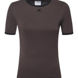 T-shirt in cotone con logo 125JTS017JS0203 B212 COURREGES 