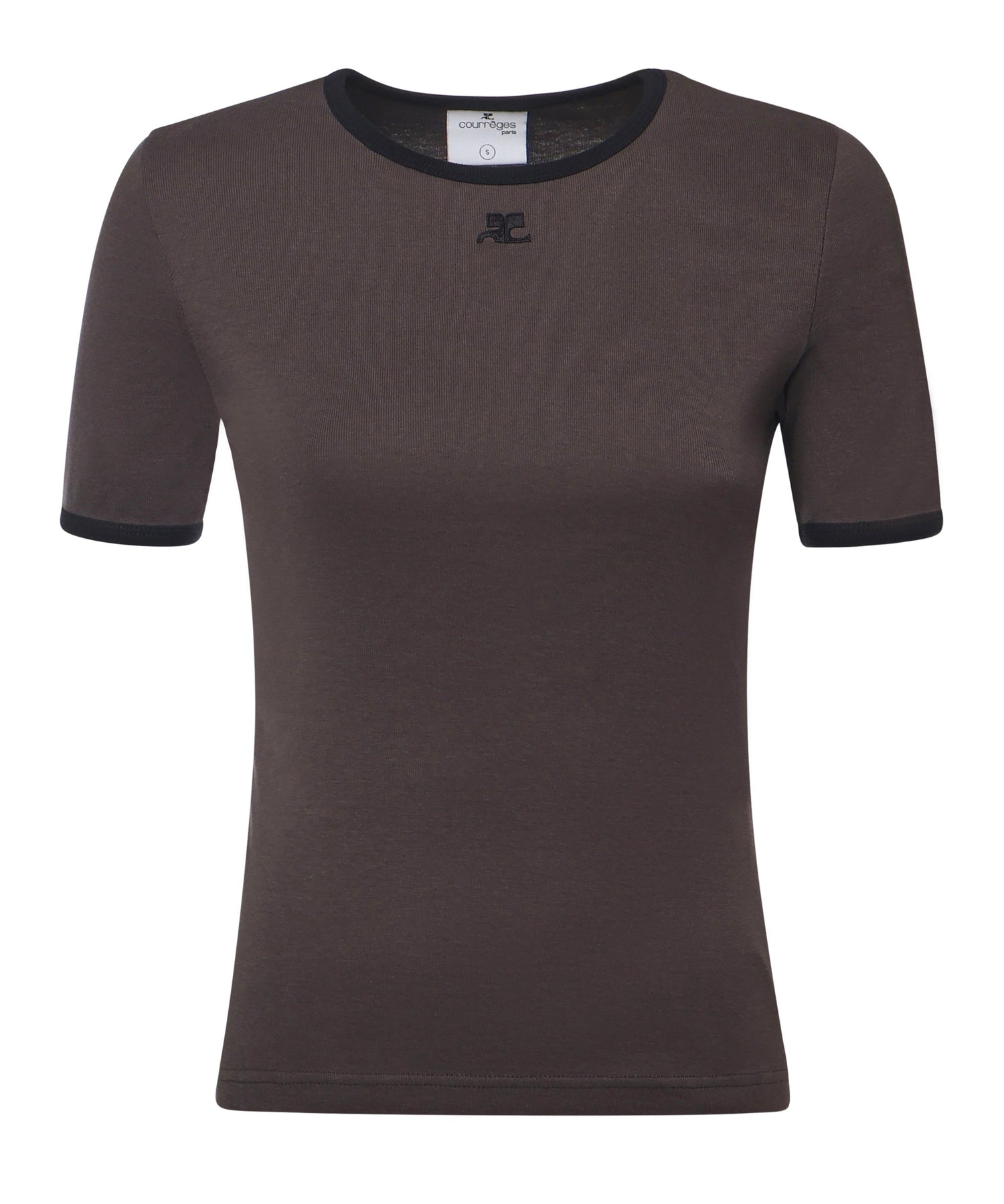 T-shirt in cotone con logo 125JTS017JS0203 B212 COURREGES 