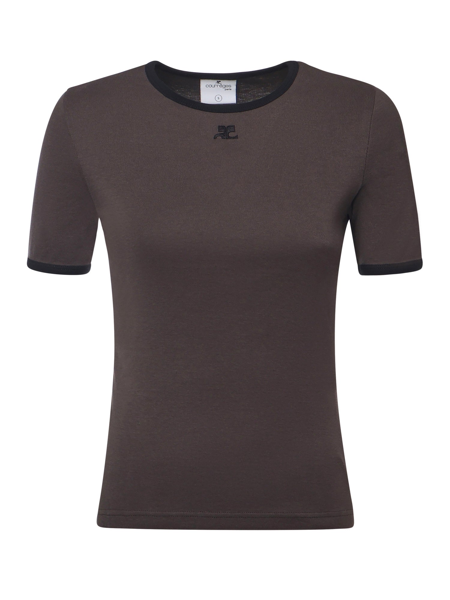 T-shirt in cotone con logo 125JTS017JS0203 B212 COURREGES 