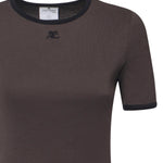 T-shirt in cotone con logo 125JTS017JS0203 B212 COURREGES 