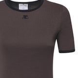T-shirt in cotone con logo 125JTS017JS0203 B212 COURREGES 