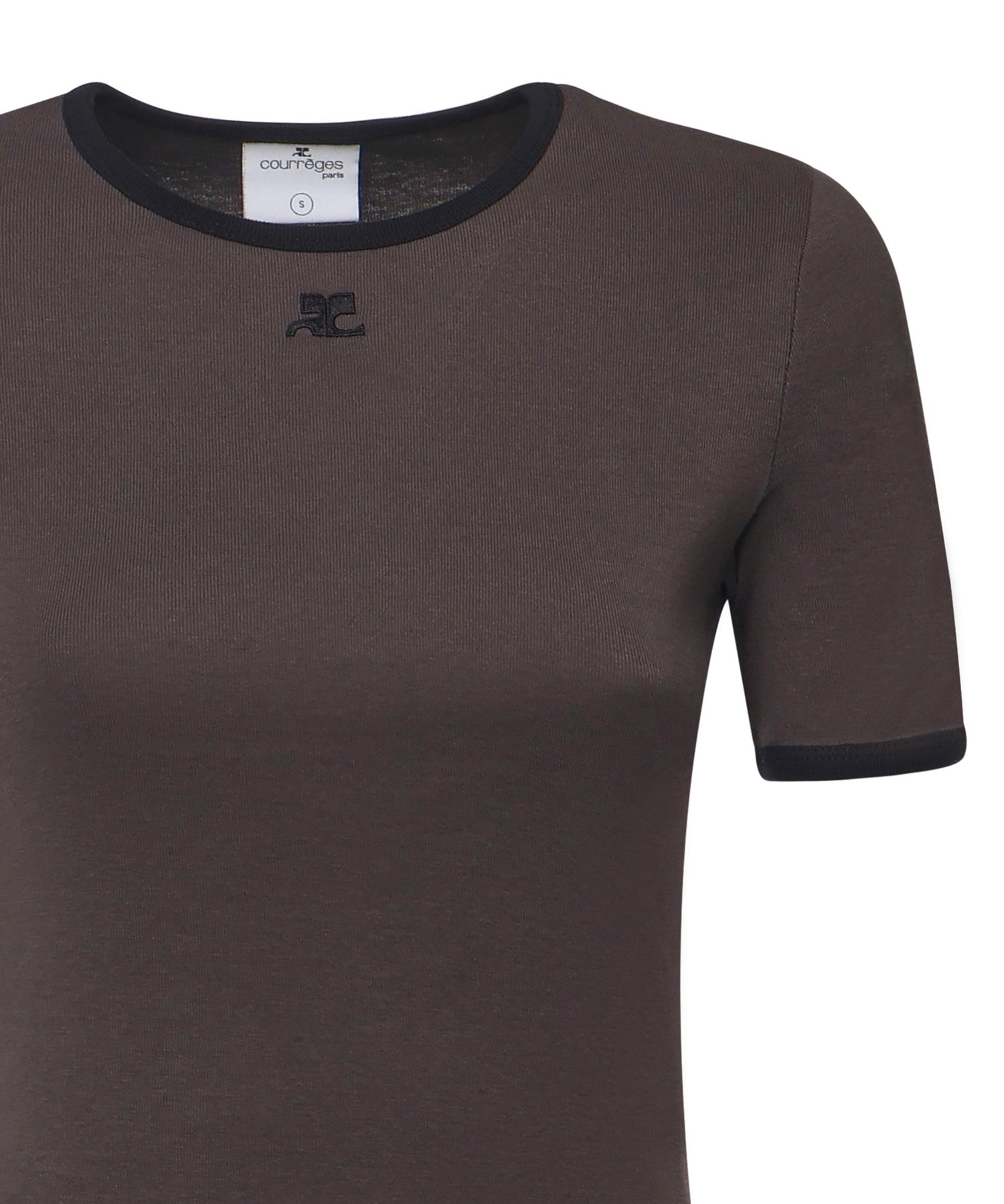 T-shirt in cotone con logo 125JTS017JS0203 B212 COURREGES 