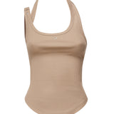 Canotta con fibbia asimmetrica 325JDE143JS0194 1098 COURREGES 