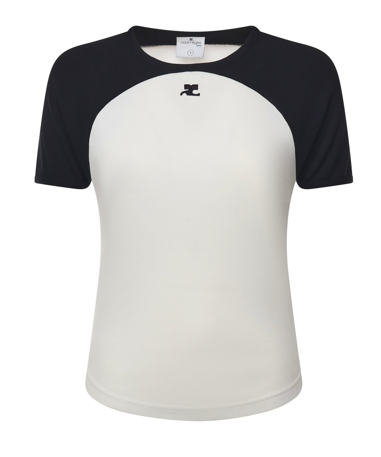 T-shirt Circle Contrast in cotone 325JTS214JS0203 0098 COURREGES 