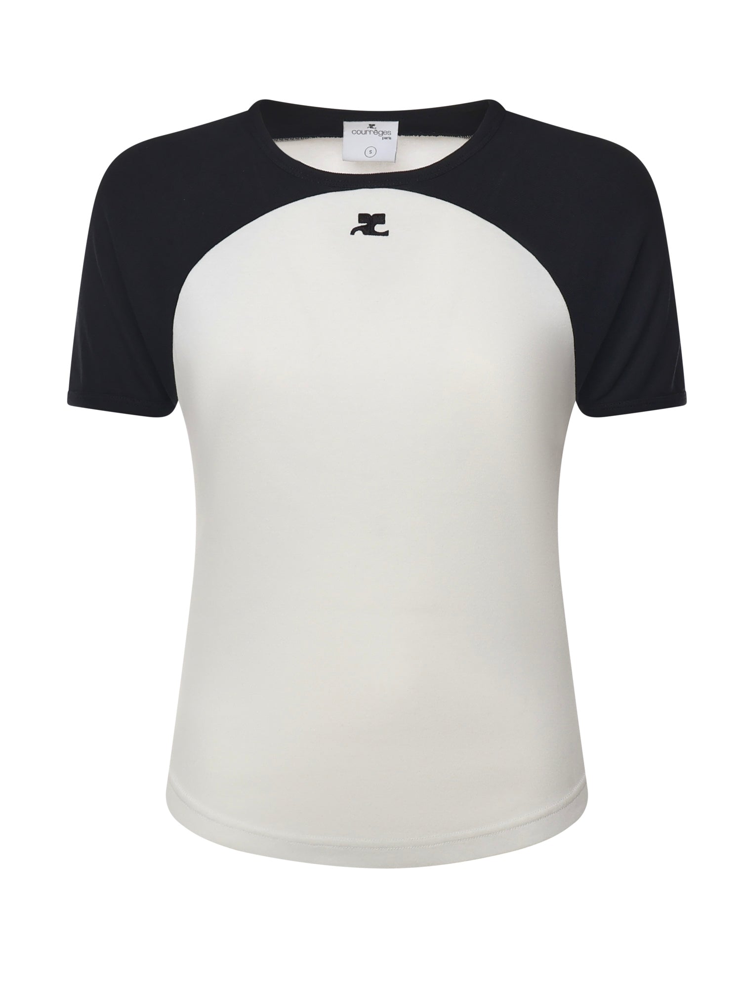 T-shirt Circle Contrast in cotone 325JTS214JS0203 0098 COURREGES 