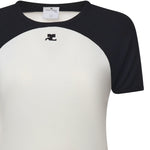 T-shirt Circle Contrast in cotone 325JTS214JS0203 0098 COURREGES 