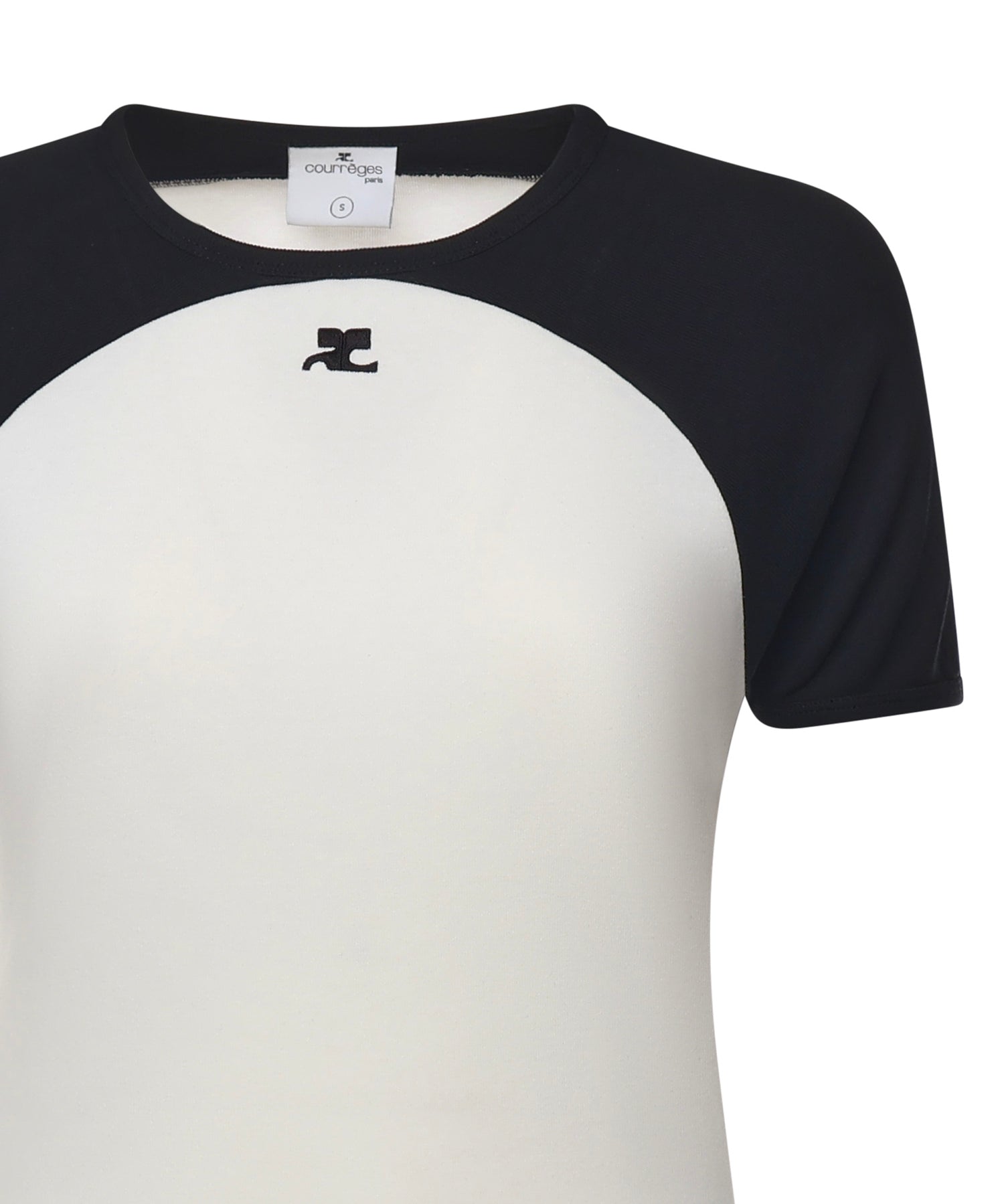 T-shirt Circle Contrast in cotone 325JTS214JS0203 0098 COURREGES 