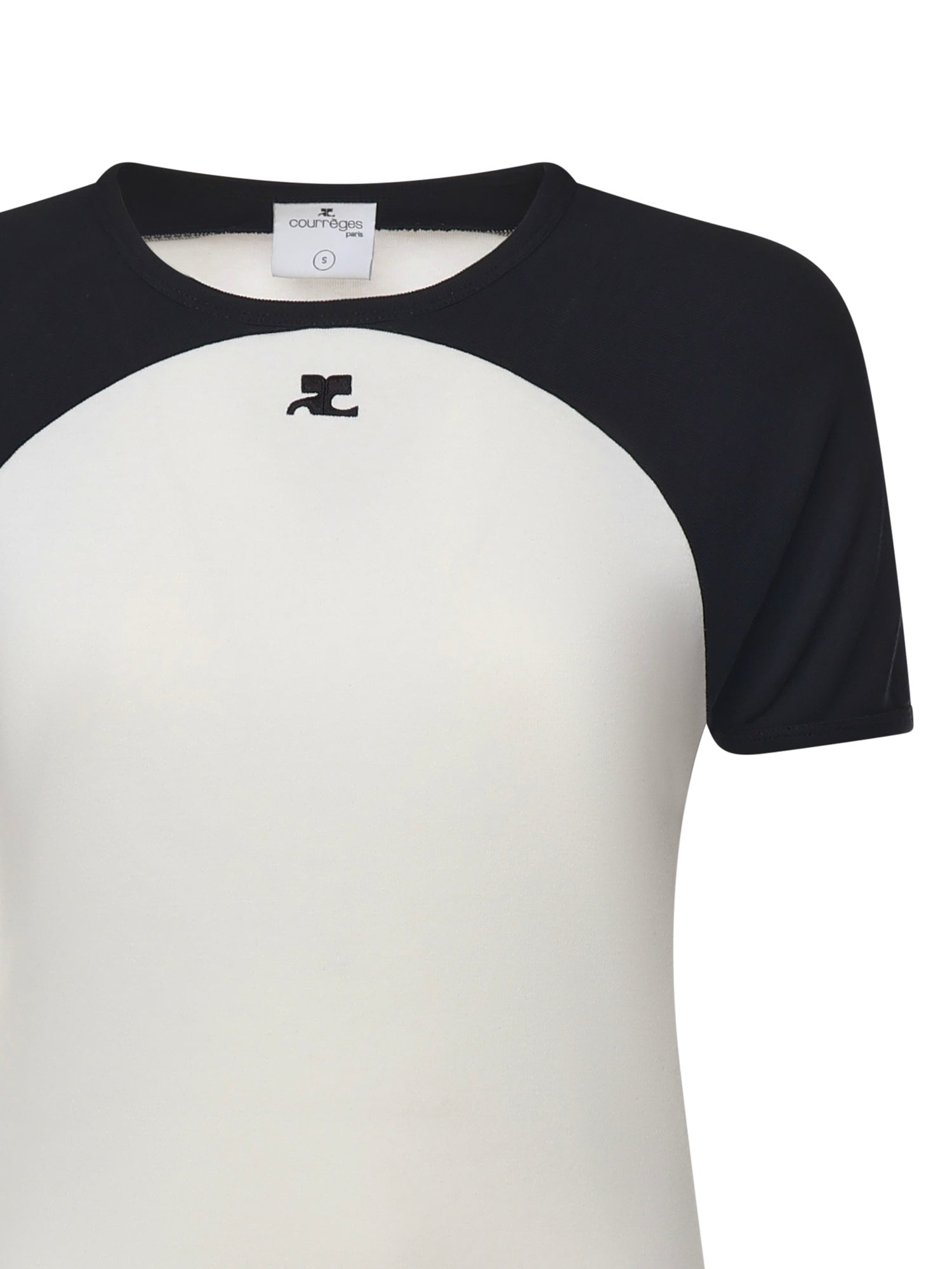 T-shirt Circle Contrast in cotone 325JTS214JS0203 0098 COURREGES 
