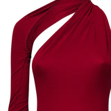 Abito monospalla in crepe di jersey 424JR0523JS0145 4031 COURREGES 