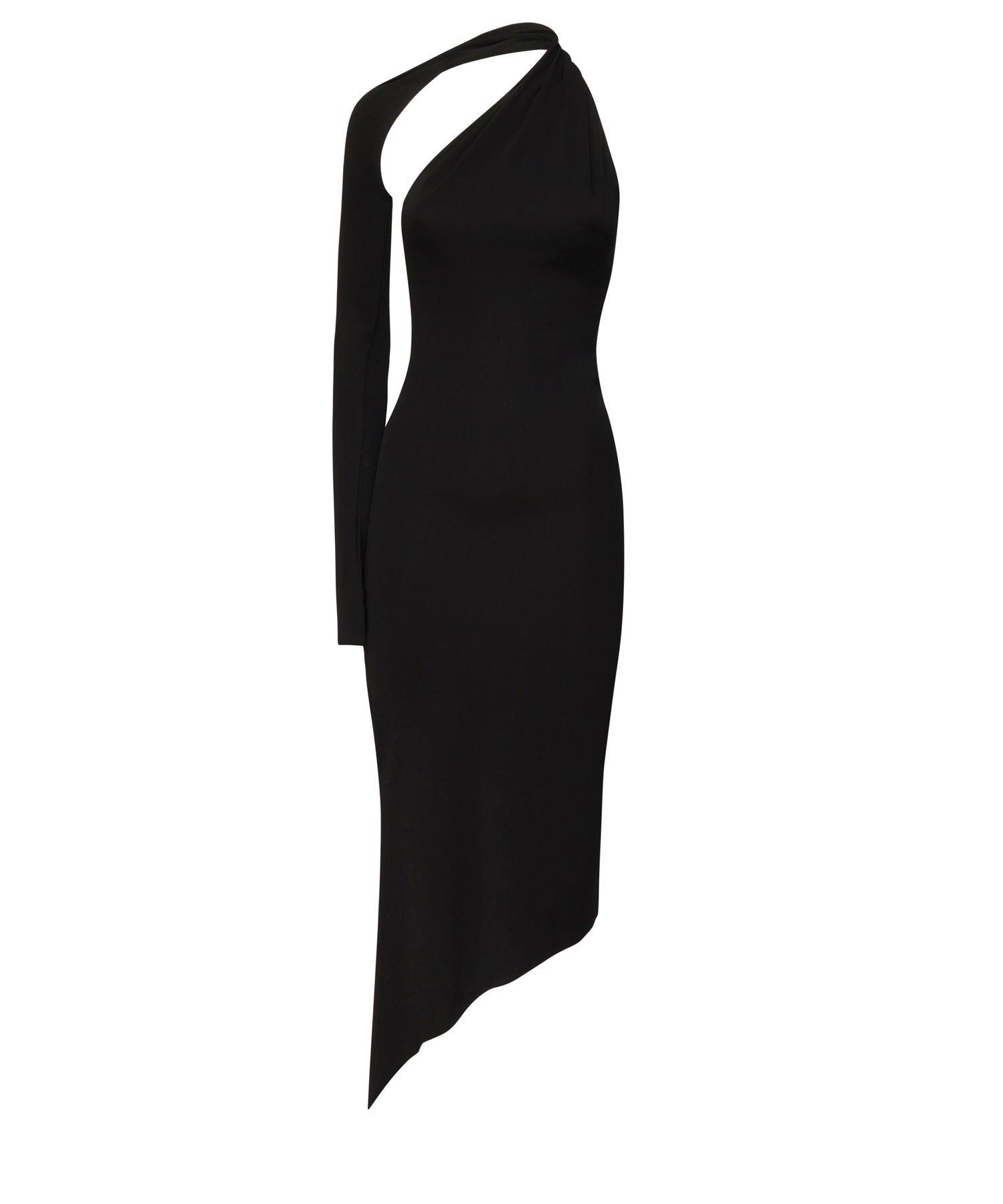 Abito monospalla in crepe di jersey 424JR0523JS0145 9999 COURREGES 