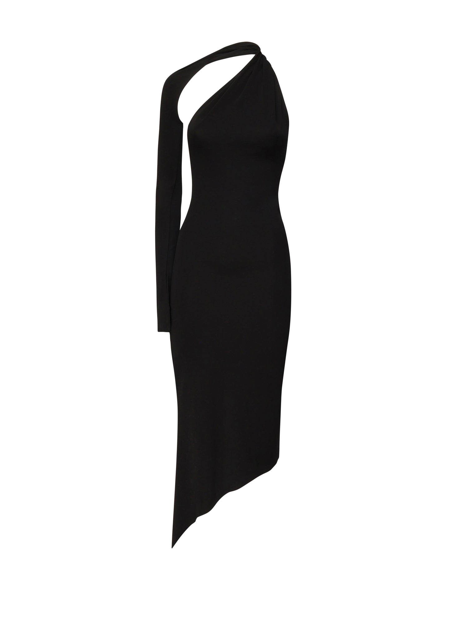 Abito monospalla in crepe di jersey 424JR0523JS0145 9999 COURREGES 