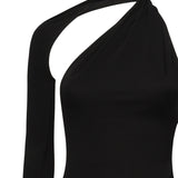 Abito monospalla in crepe di jersey 424JR0523JS0145 9999 COURREGES 