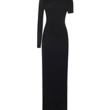 Abito lungo asimmetrico in jersey 425JR0735JS0145 9999 COURREGES 