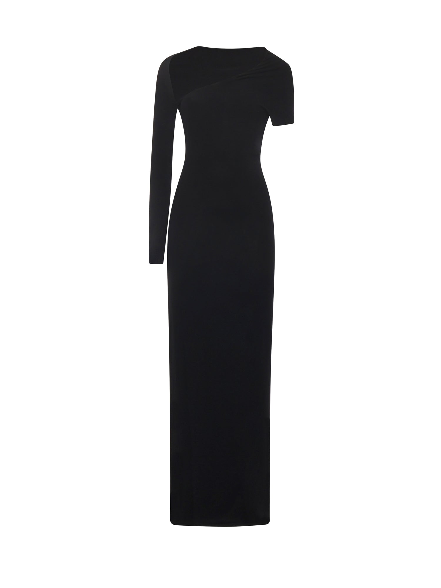 Abito lungo asimmetrico in jersey 425JR0735JS0145 9999 COURREGES 