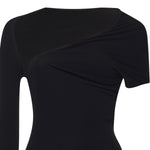 Abito lungo asimmetrico in jersey 425JR0735JS0145 9999 COURREGES 