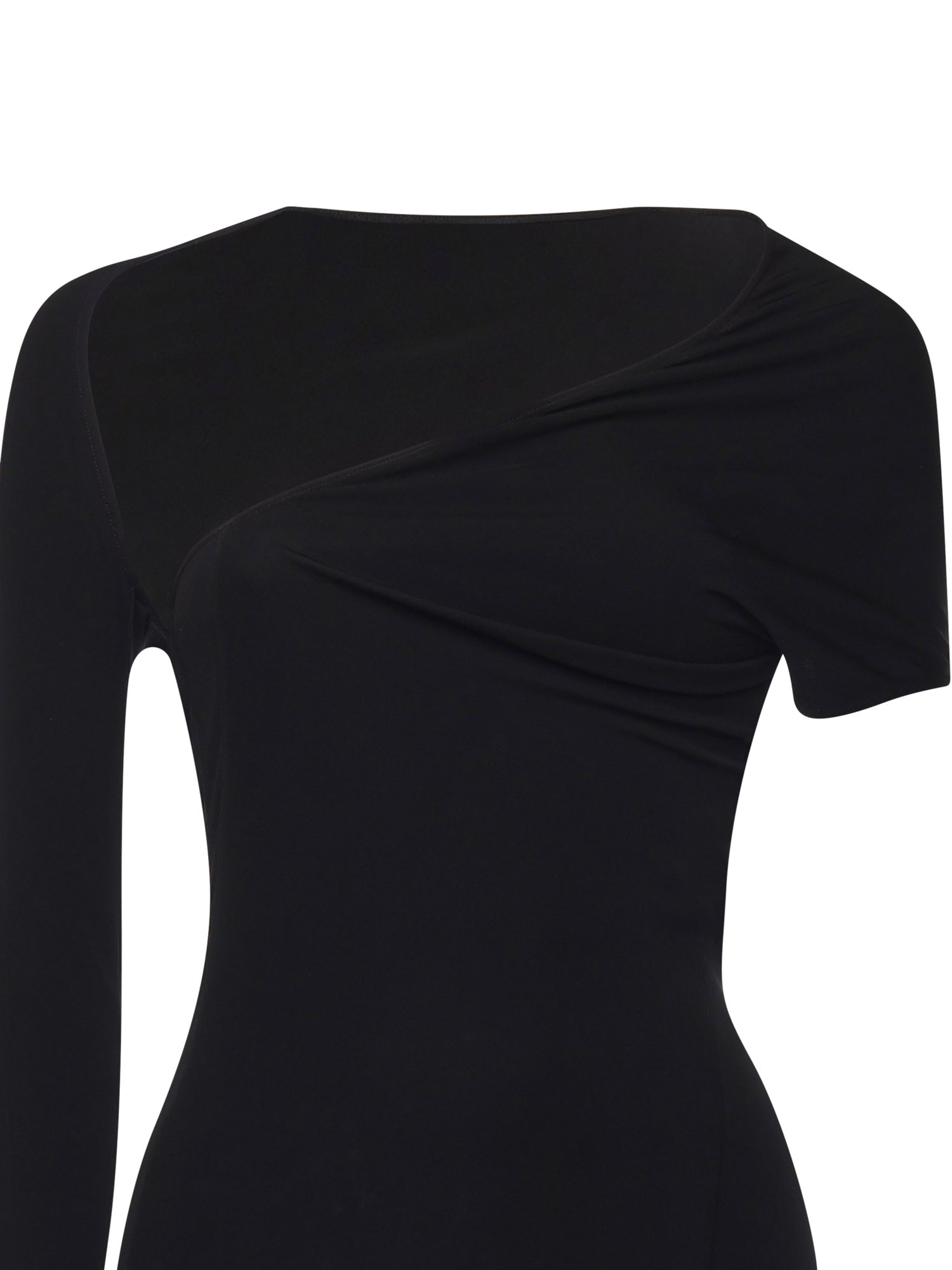 Abito lungo asimmetrico in jersey 425JR0735JS0145 9999 COURREGES 