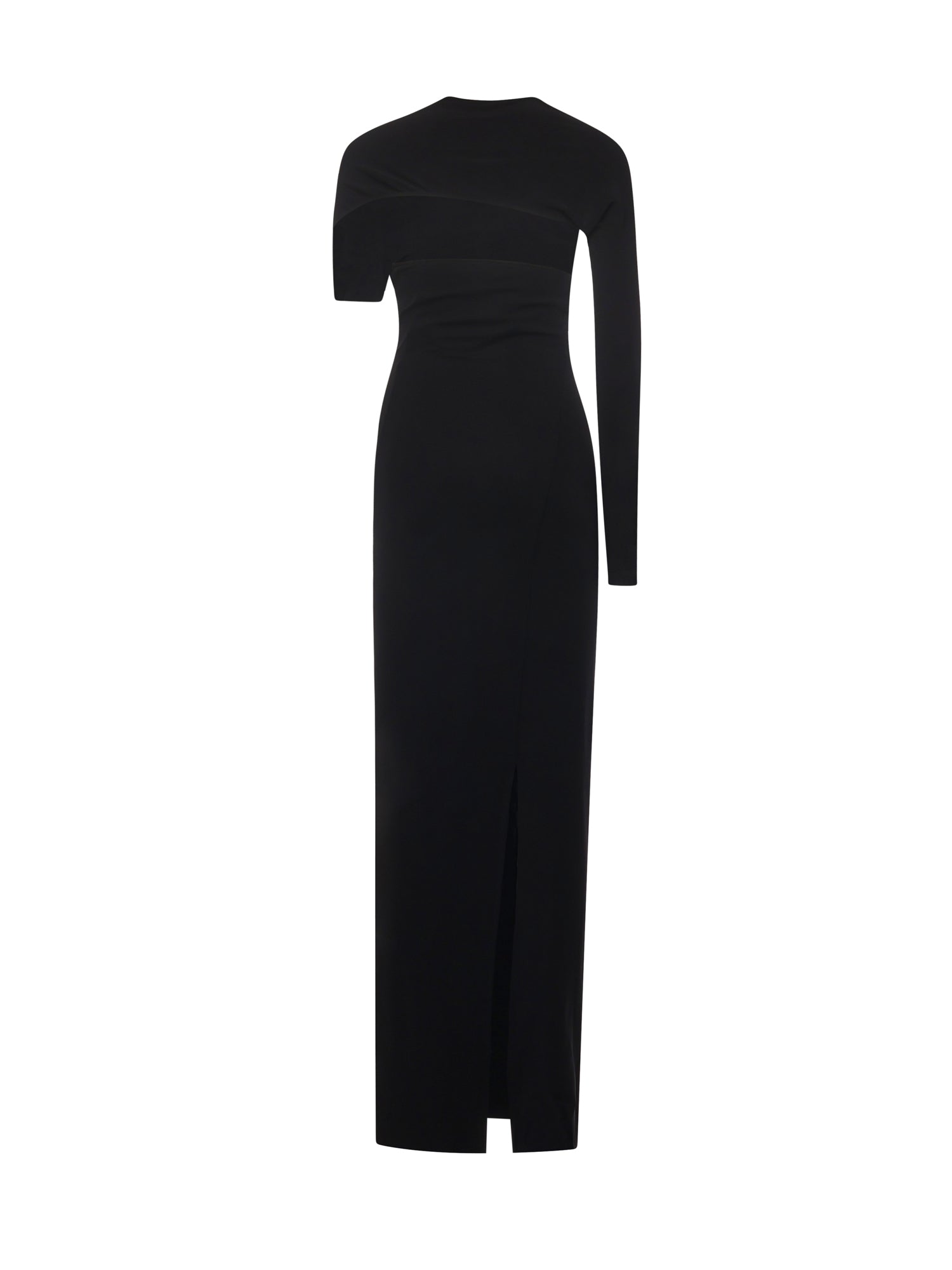 Abito lungo asimmetrico in jersey 425JR0735JS0145 9999 COURREGES 
