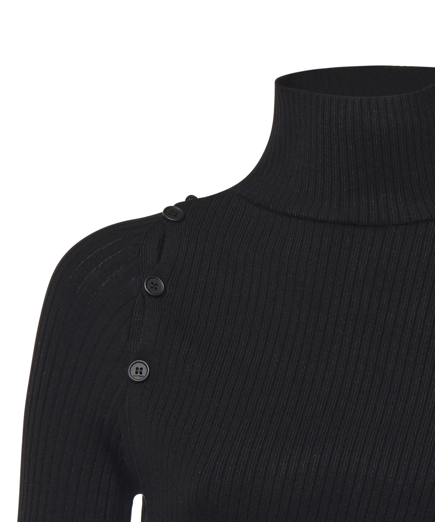 Maglione con bottoni obliqui 425MPU258FI001 9999 COURREGES 
