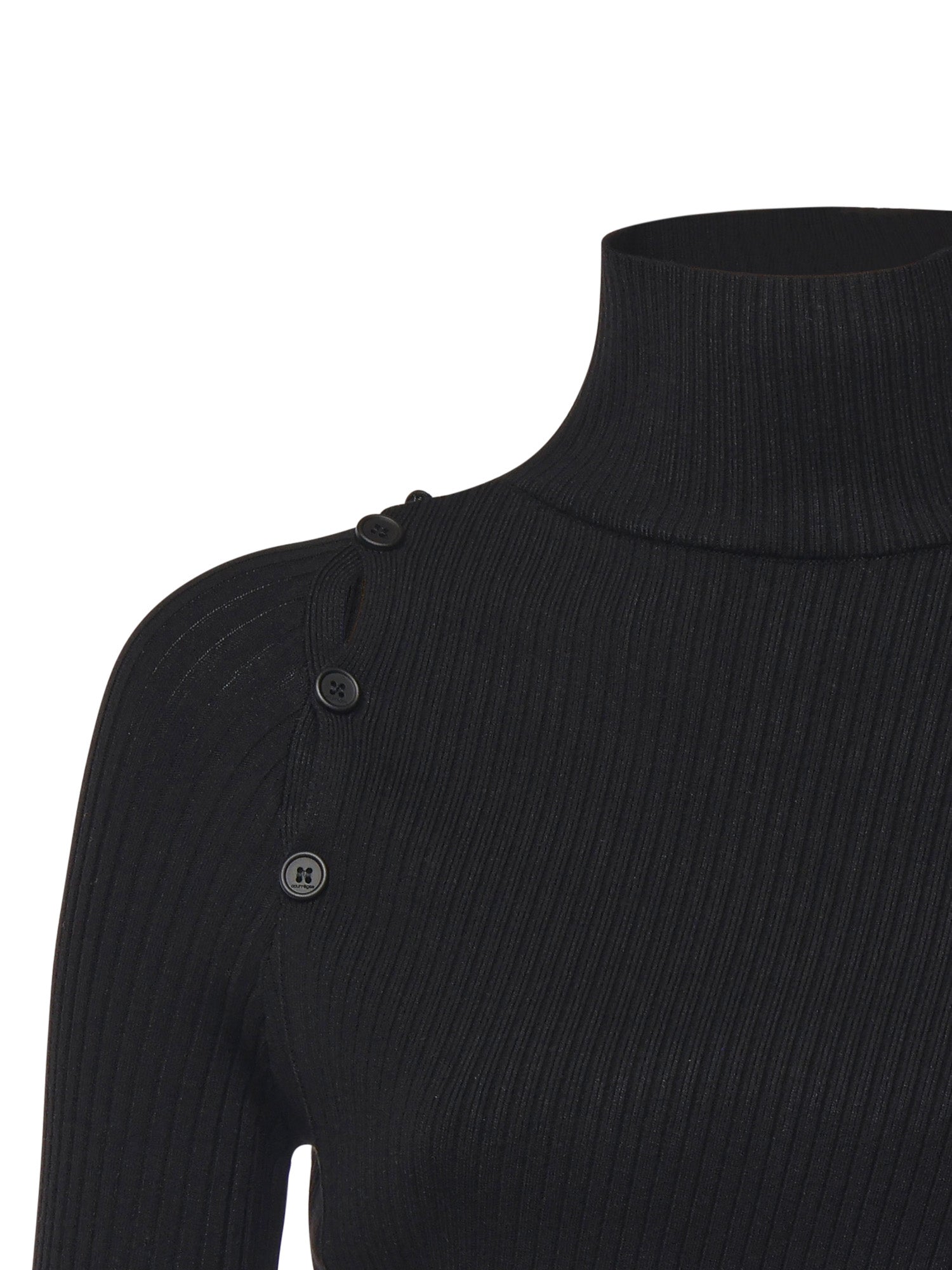 Maglione con bottoni obliqui 425MPU258FI001 9999 COURREGES 
