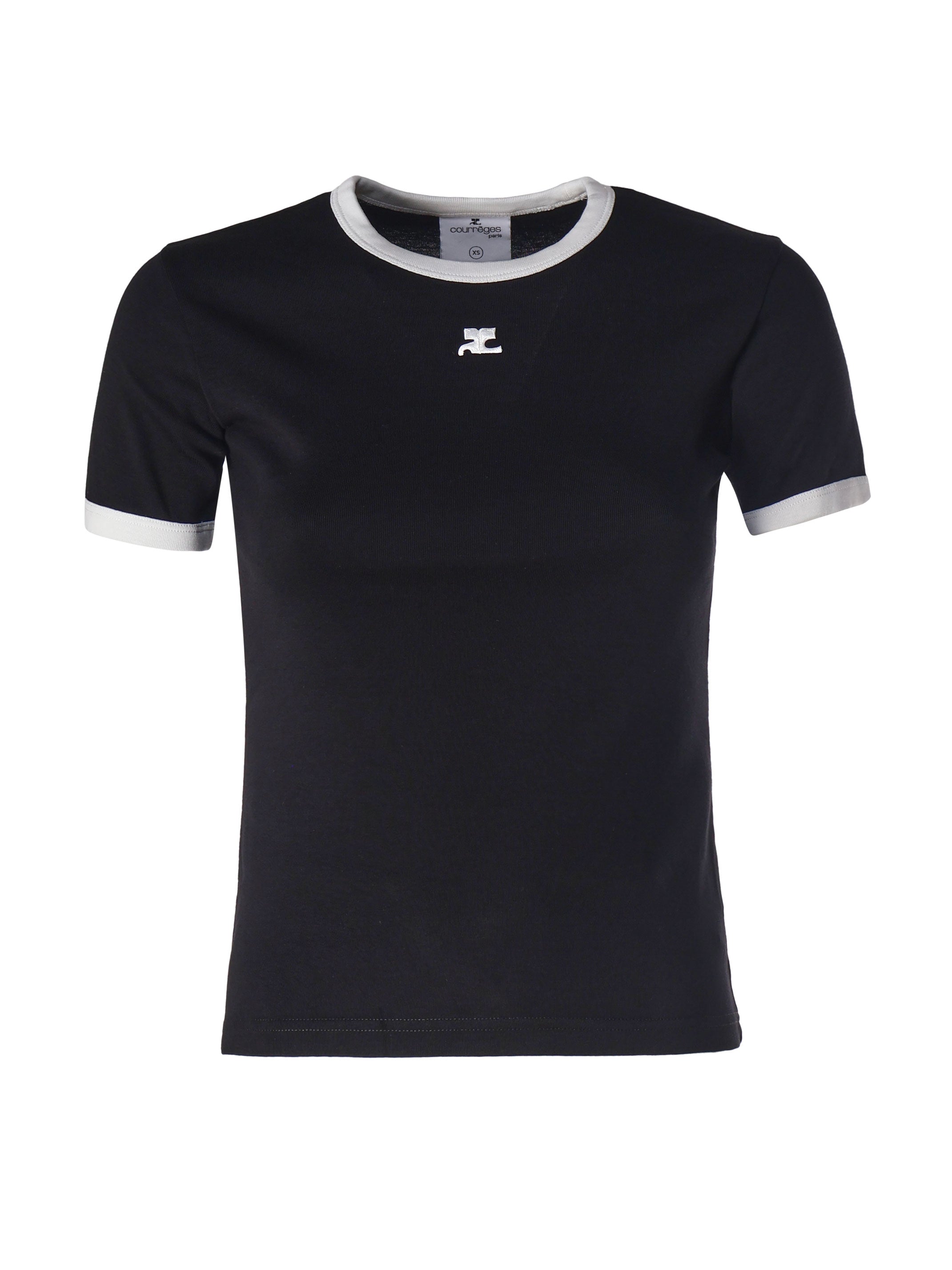 T-shirt con logo VESJTS017JS0070 9901 COURREGES 