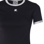 T-shirt con logo VESJTS017JS0070 9901 COURREGES 