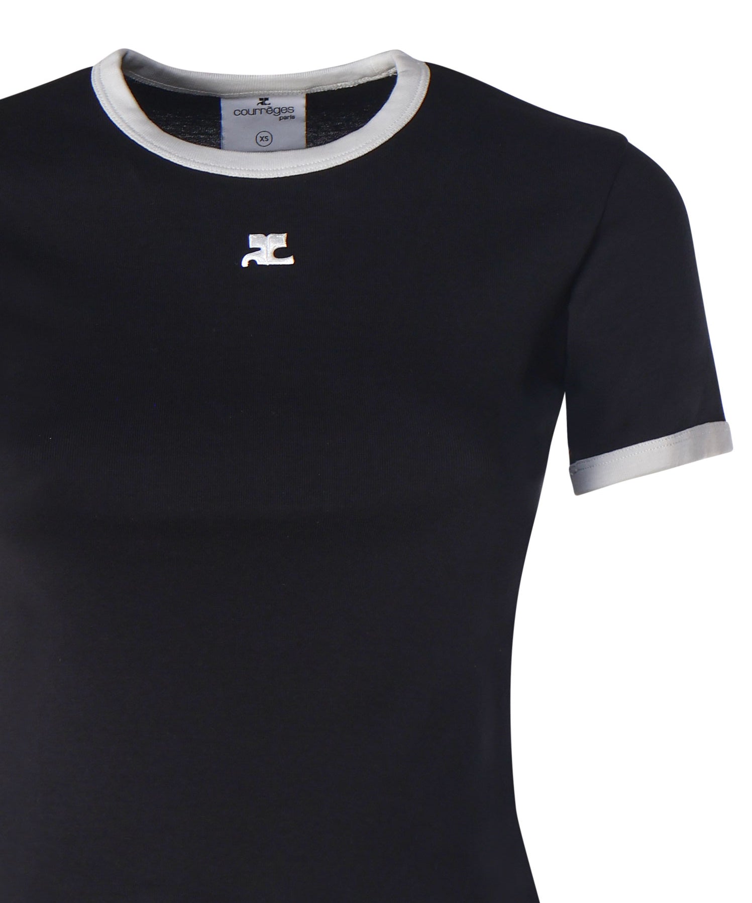T-shirt con logo VESJTS017JS0070 9901 COURREGES 