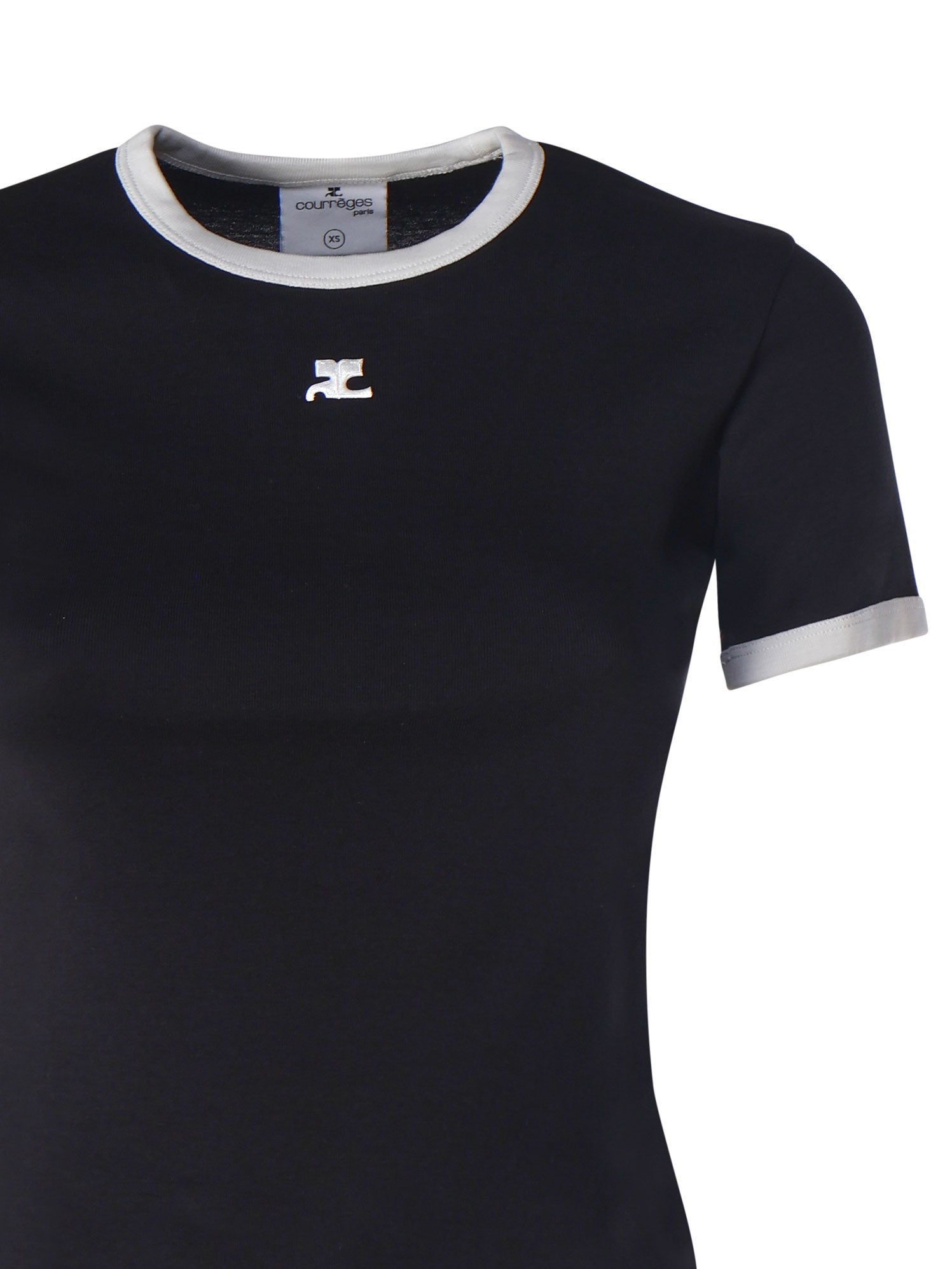 T-shirt con logo VESJTS017JS0070 9901 COURREGES 