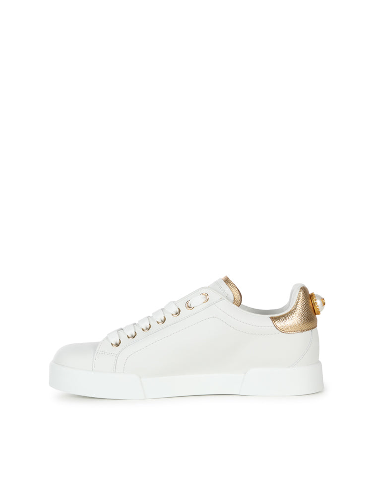 Sneaker Portofino in vitello nappato CK1602 AN2988B996 DOLCE & GABBANA 