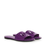 Slide in pelle di vitello e logo CQ0436 AY3298H438 DOLCE & GABBANA 