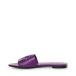 Slide in pelle di vitello e logo CQ0436 AY3298H438 DOLCE & GABBANA 