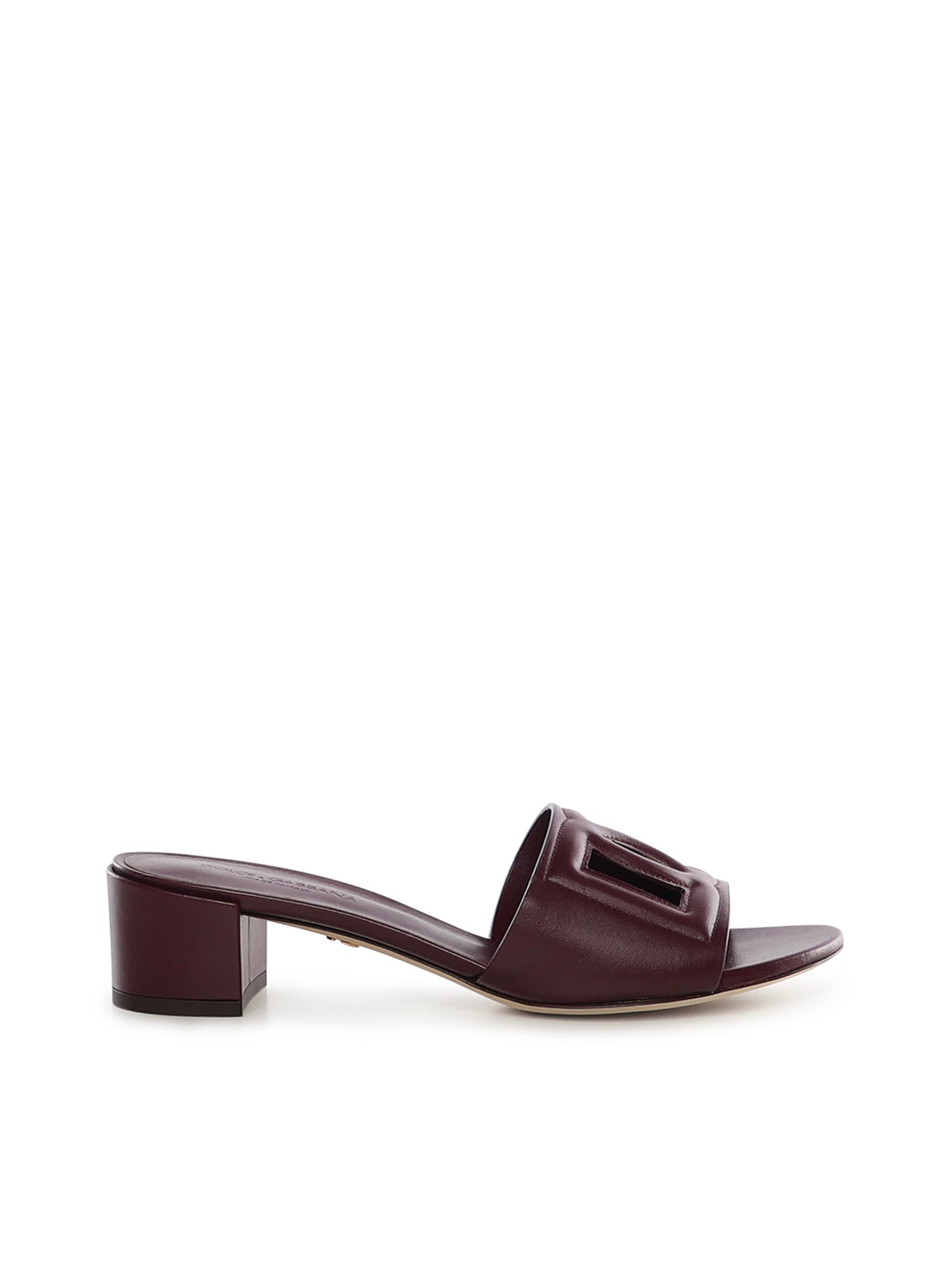 Slide in pelle di vitello con logo CR1139 AY32980343 DOLCE & GABBANA 
