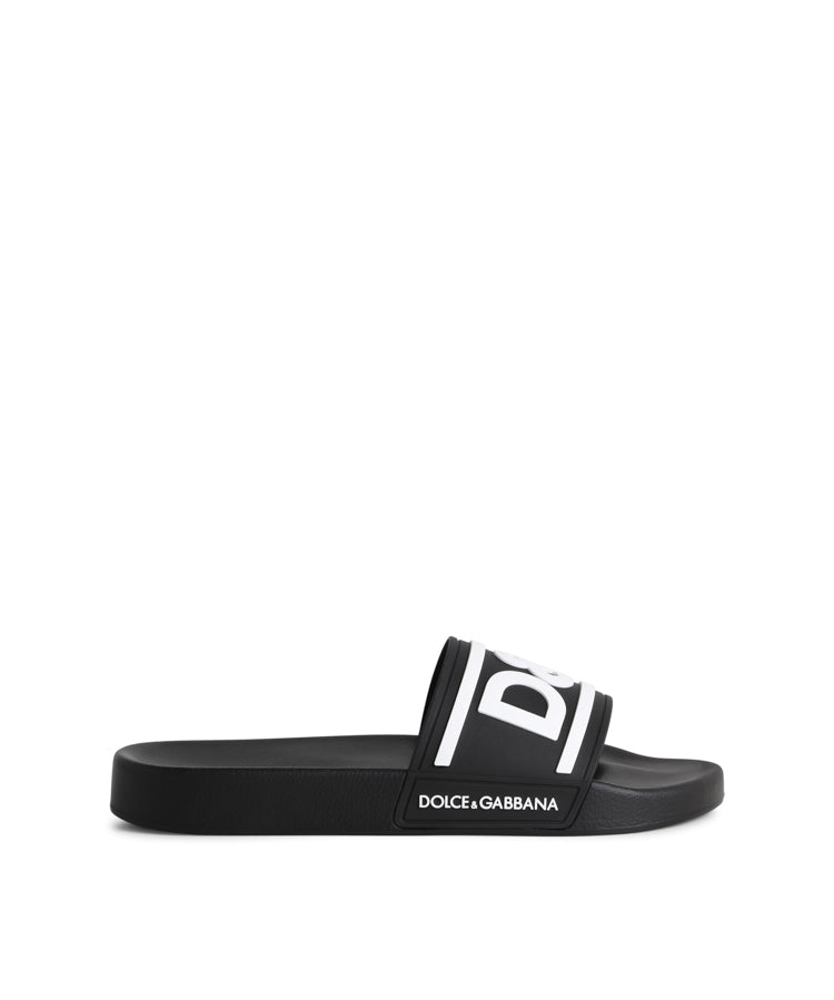 Slide beachwear in gomma con logo CS2072 AQ85889690 DOLCE & GABBANA 