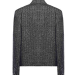 Giacca cropped in lana rigata F27FXT FRZANS8051 DOLCE & GABBANA 