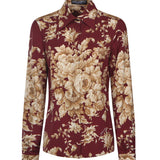 Camicia in charmeuse stampa Rose F5R64T FSA7YHR4OX DOLCE & GABBANA 