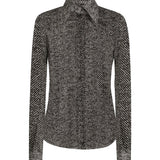 Camicia in chiffon di seta stampa bouclé F5R64T IS1ZMHH5QR DOLCE & GABBANA 
