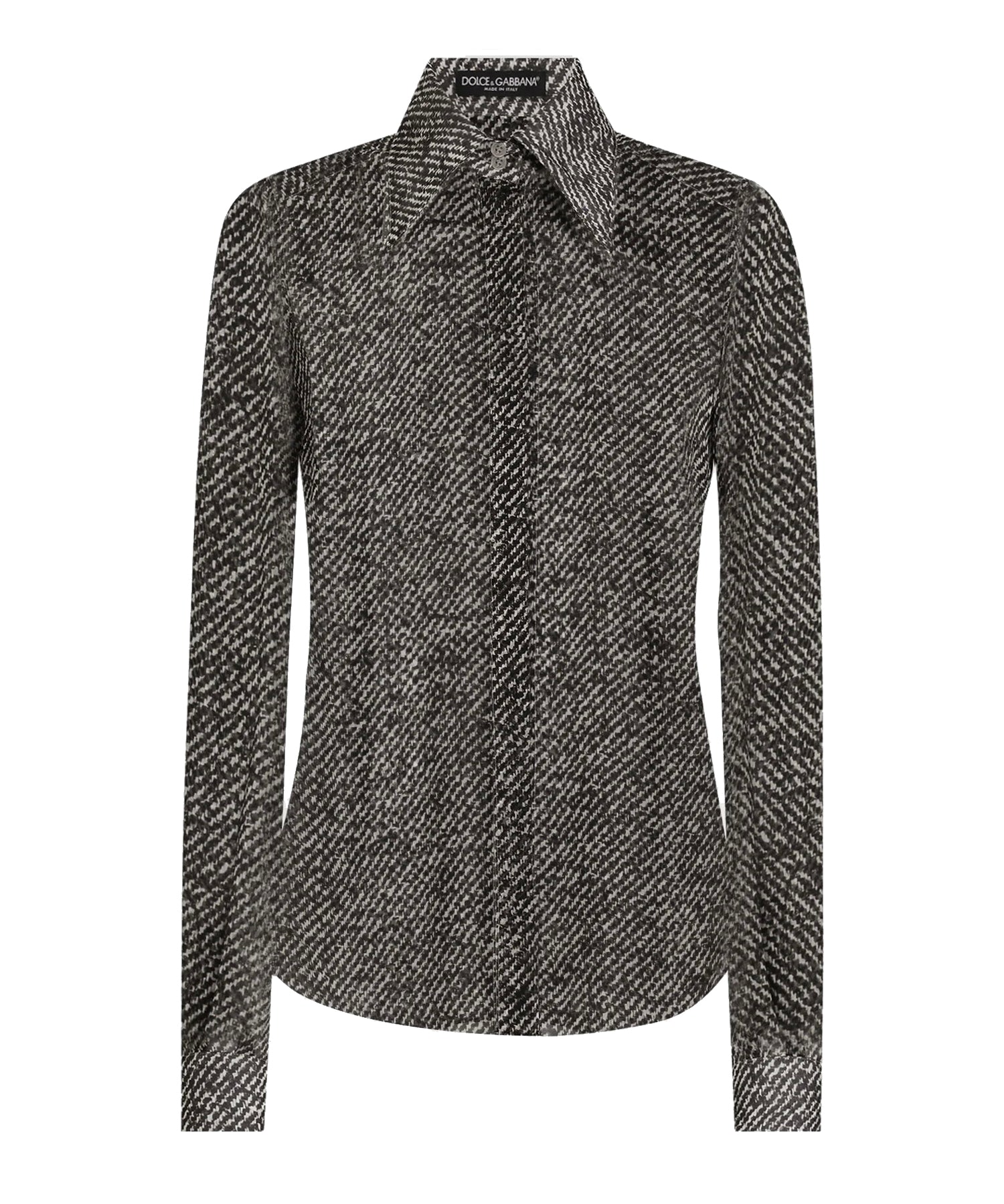 Camicia in chiffon di seta stampa bouclé F5R64T IS1ZMHH5QR DOLCE & GABBANA 