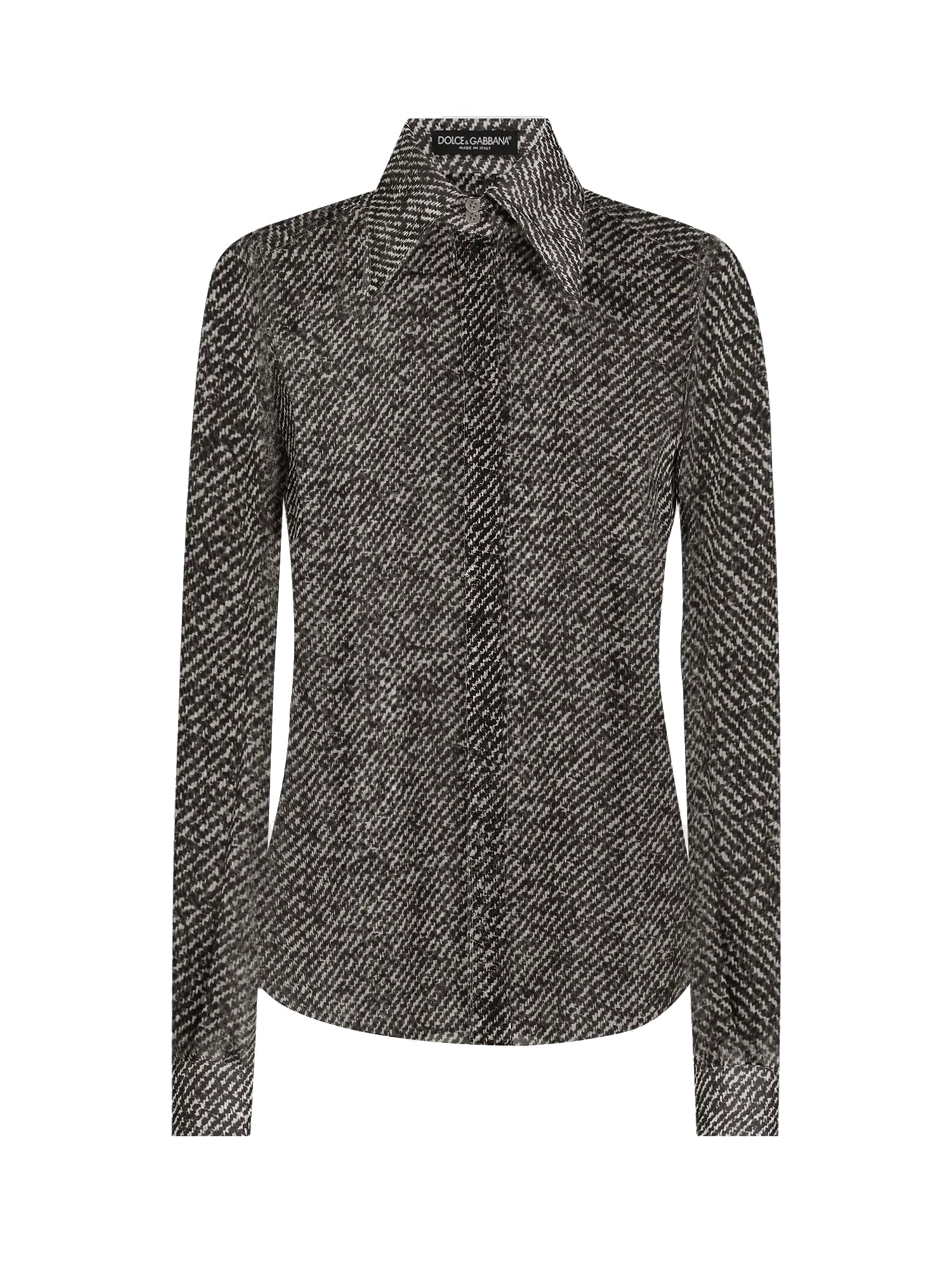 Camicia in chiffon di seta stampa bouclé F5R64T IS1ZMHH5QR DOLCE & GABBANA 