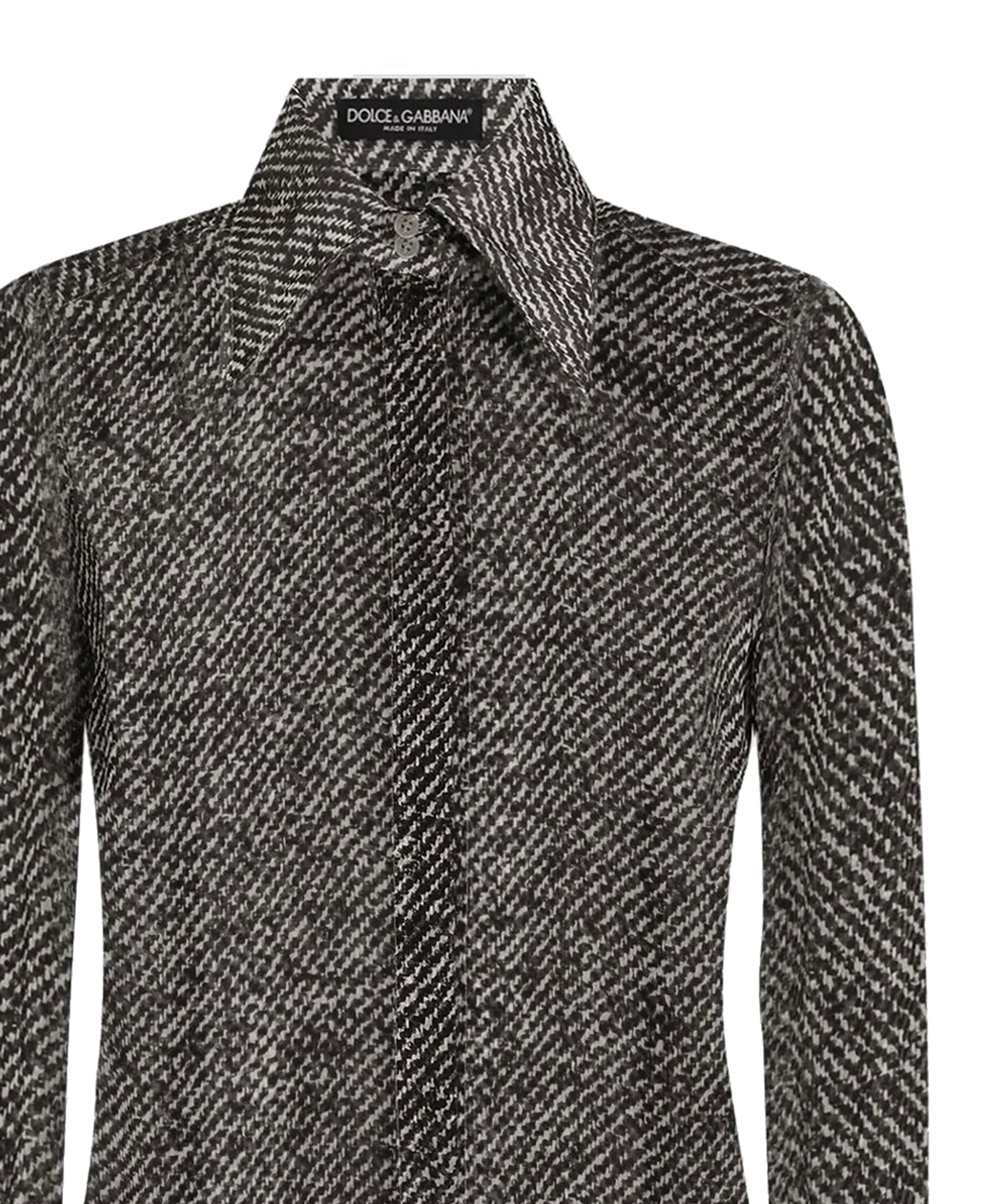 Camicia in chiffon di seta stampa bouclé F5R64T IS1ZMHH5QR DOLCE & GABBANA 