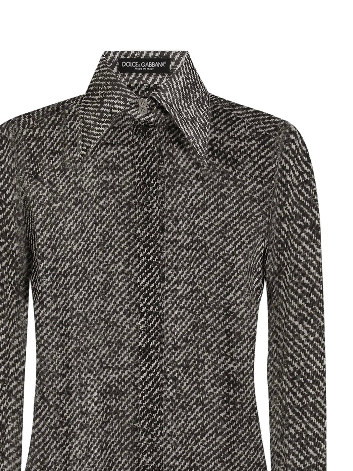 Camicia in chiffon di seta stampa bouclé F5R64T IS1ZMHH5QR DOLCE & GABBANA 