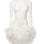 Abito corto in rete con paillettes F60FCZ FLSLDW0800 DOLCE & GABBANA 