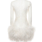 Abito corto in rete con paillettes F60FCZ FLSLDW0800 DOLCE & GABBANA 