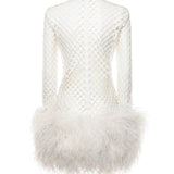 Abito corto in rete con paillettes F60FCZ FLSLDW0800 DOLCE & GABBANA 