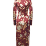 Abito in raso stampa Rosa vintage F6TYGT FSIB8HR5QQ DOLCE & GABBANA 