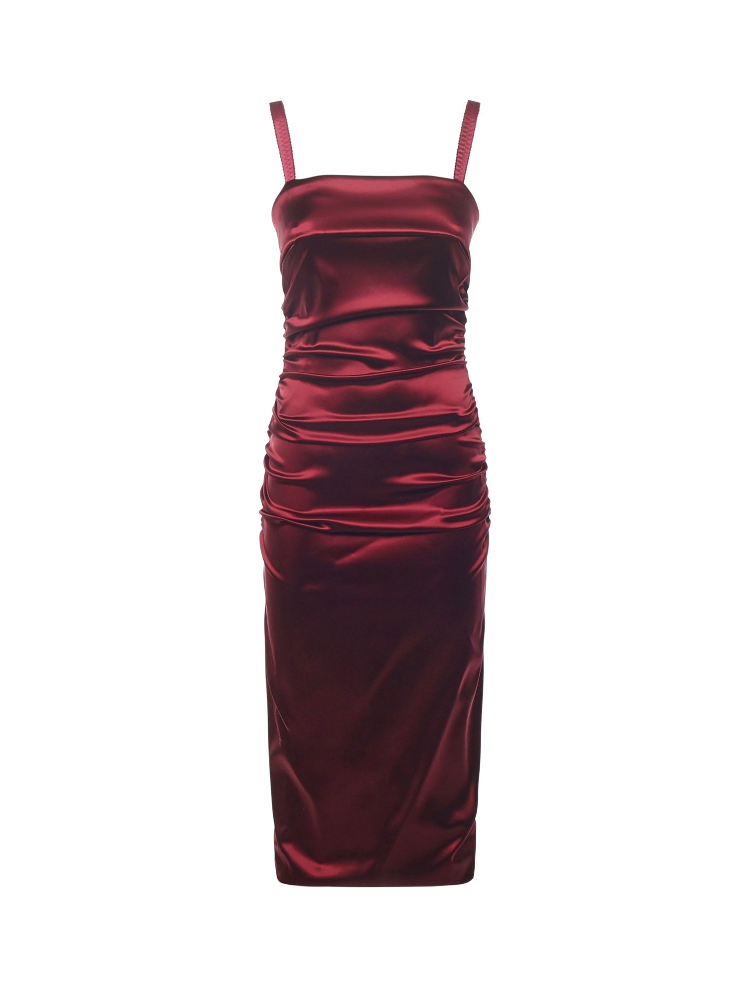 Abito drappeggiato in raso stretch F6TYJT FURADR2723 DOLCE & GABBANA 