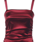 Abito drappeggiato in raso stretch F6TYJT FURADR2723 DOLCE & GABBANA 