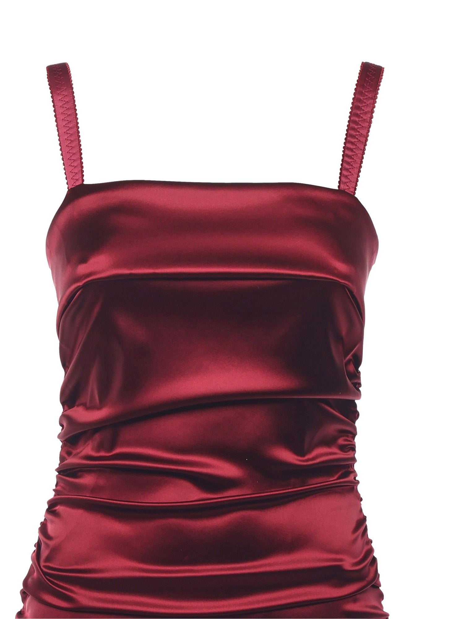Abito drappeggiato in raso stretch F6TYJT FURADR2723 DOLCE & GABBANA 